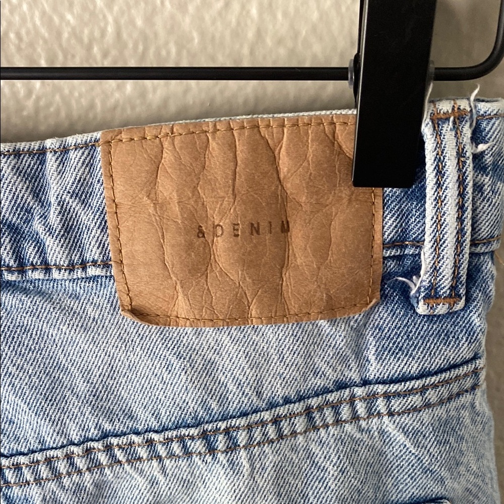 High Rise Blue Distressed Jeans - Picture 2 of 4